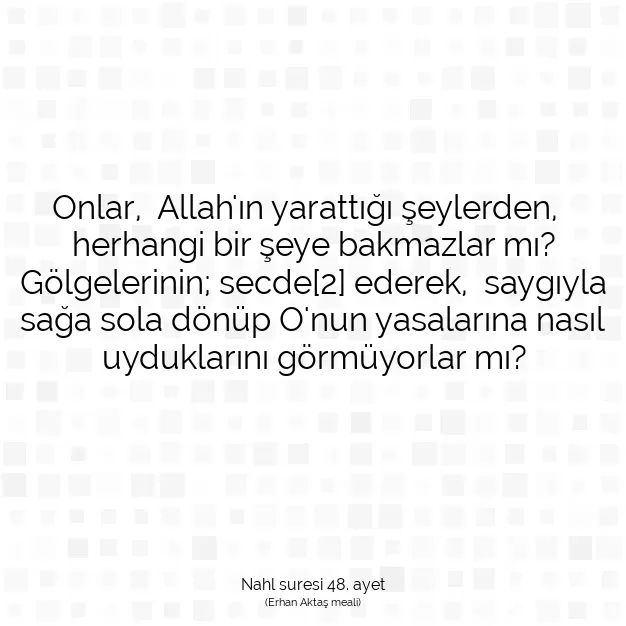 Ayetbul | Kuran Mealleri | Quran | Nahl suresi 48. ayet