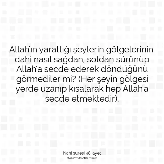 Ayetbul | Kuran Mealleri | Quran | Nahl suresi 48. ayet