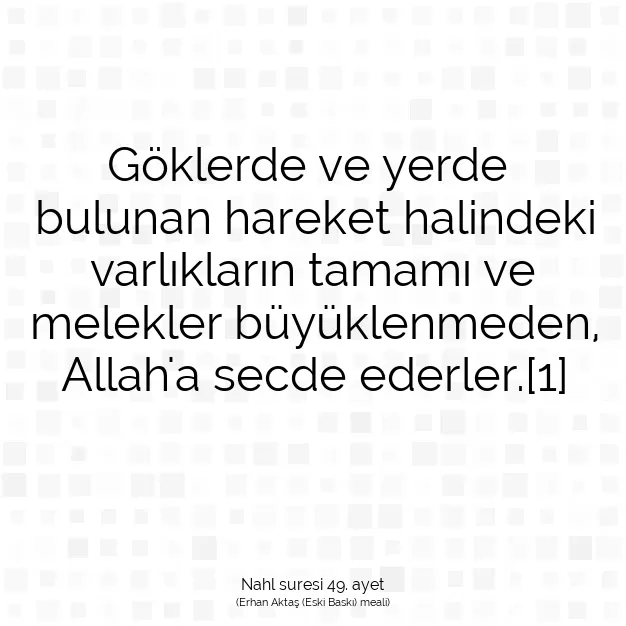 Ayetbul | Kuran Mealleri | Quran | Nahl suresi 49. ayet