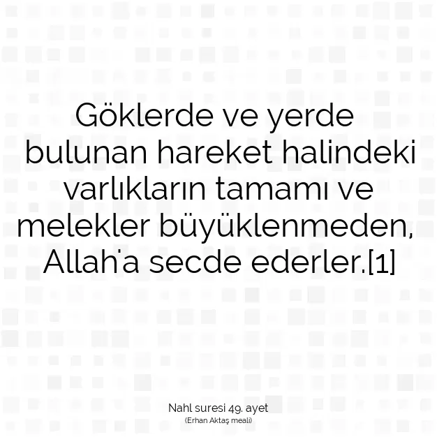 Ayetbul | Kuran Mealleri | Quran | Nahl suresi 49. ayet