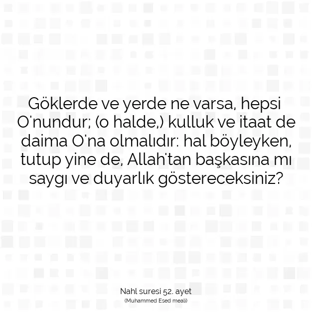 Ayetbul | Kuran Mealleri | Quran | Nahl suresi 52. ayet