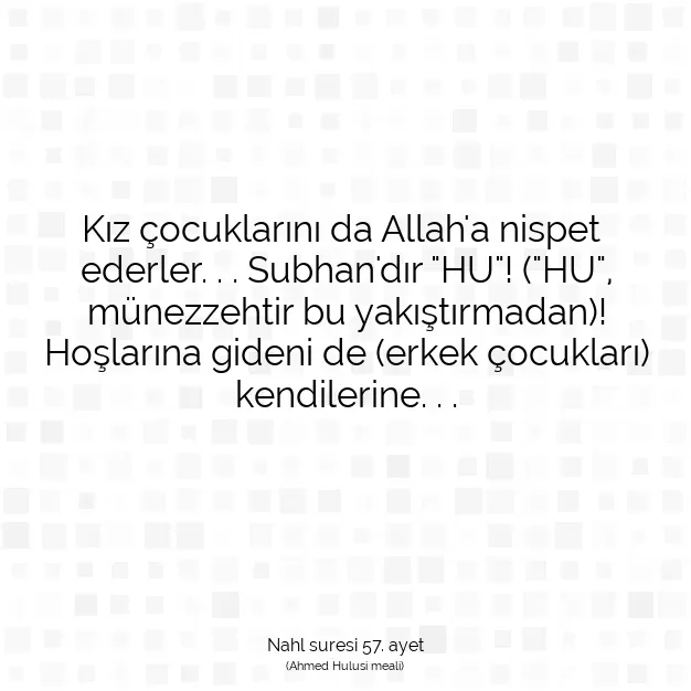 Ayetbul | Kuran Mealleri | Quran | Nahl suresi 57. ayet