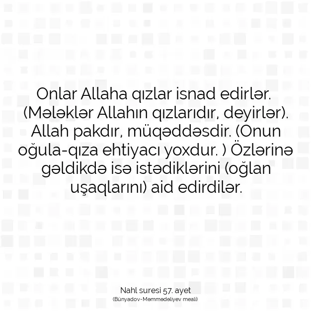 Ayetbul | Kuran Mealleri | Quran | Nahl suresi 57. ayet