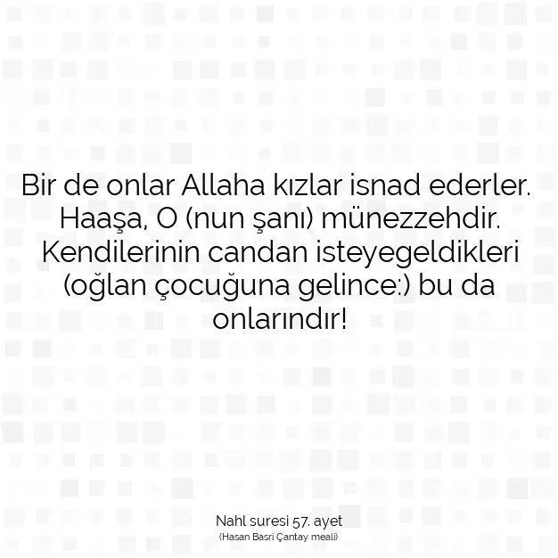 Ayetbul | Kuran Mealleri | Quran | Nahl suresi 57. ayet