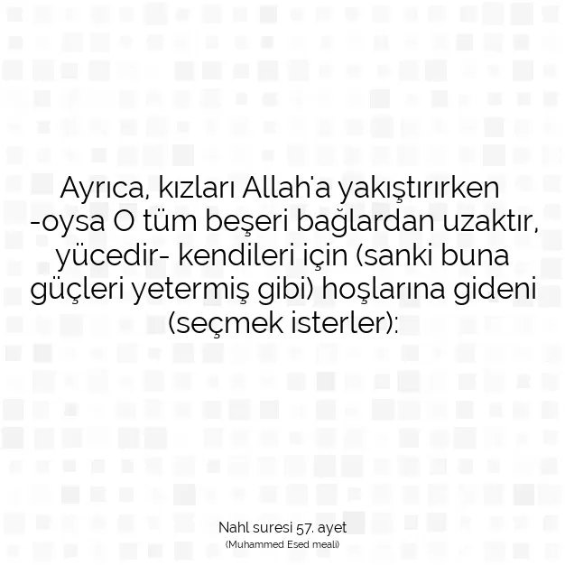 Ayetbul | Kuran Mealleri | Quran | Nahl suresi 57. ayet