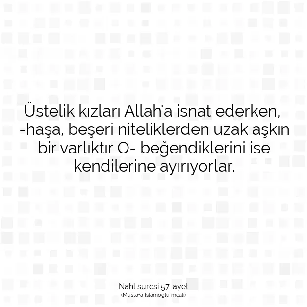 Ayetbul | Kuran Mealleri | Quran | Nahl suresi 57. ayet