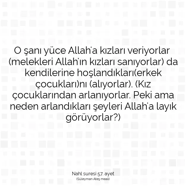 Ayetbul | Kuran Mealleri | Quran | Nahl suresi 57. ayet