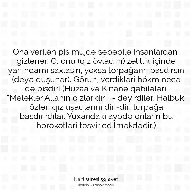 Ayetbul | Kuran Mealleri | Quran | Nahl suresi 59. ayet