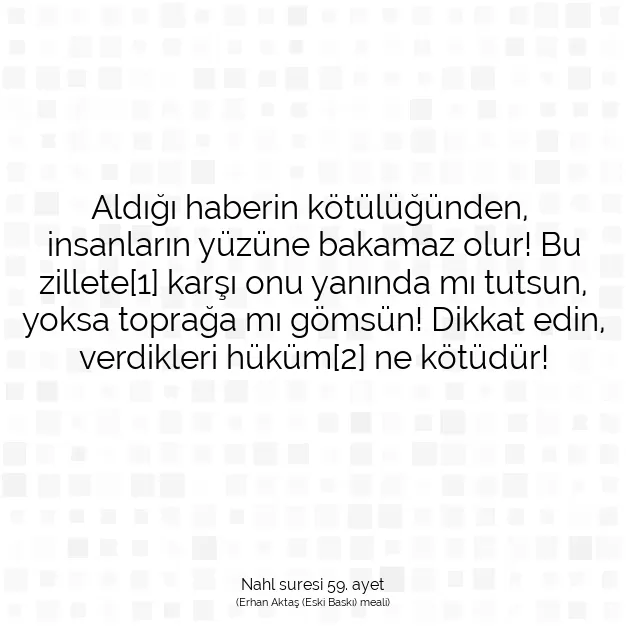 Ayetbul | Kuran Mealleri | Quran | Nahl suresi 59. ayet