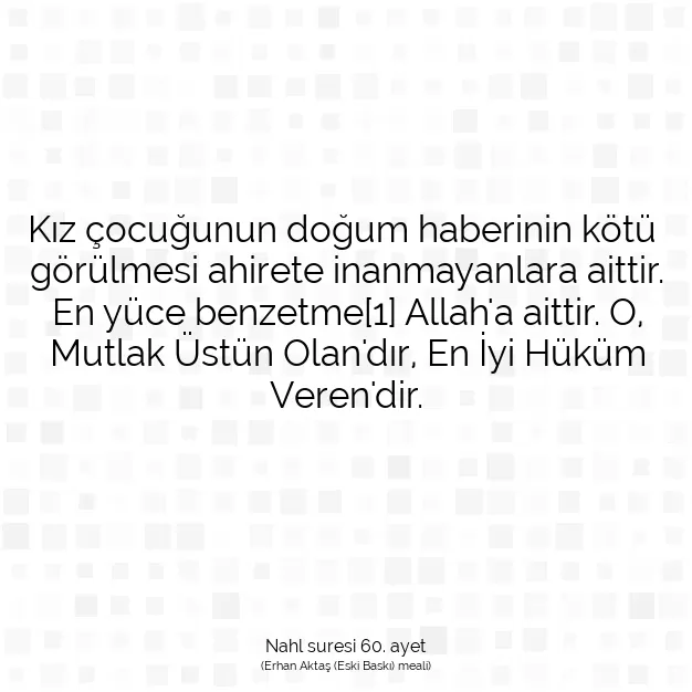 Ayetbul | Kuran Mealleri | Quran | Nahl suresi 60. ayet