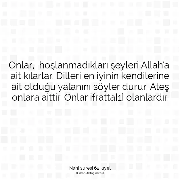 Ayetbul | Kuran Mealleri | Quran | Nahl suresi 62. ayet