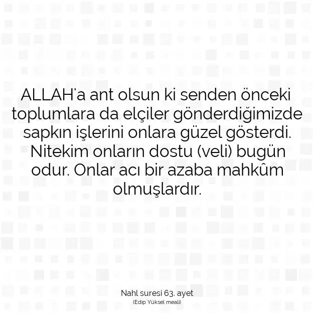 Ayetbul | Kuran Mealleri | Quran | Nahl suresi 63. ayet