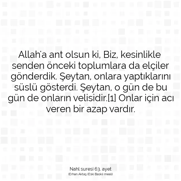 Ayetbul | Kuran Mealleri | Quran | Nahl suresi 63. ayet