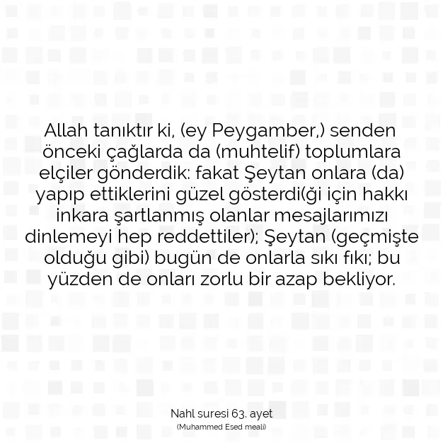 Ayetbul | Kuran Mealleri | Quran | Nahl suresi 63. ayet