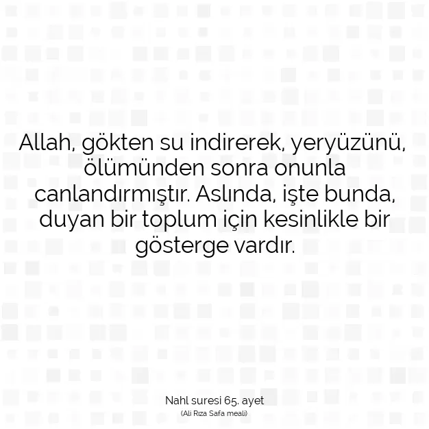 Ayetbul | Kuran Mealleri | Quran | Nahl suresi 65. ayet