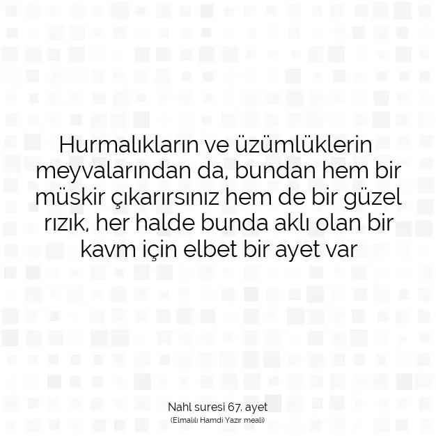 Ayetbul | Kuran Mealleri | Quran | Nahl suresi 67. ayet