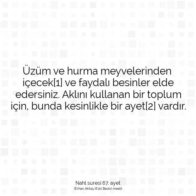 Ayetbul | Kuran Mealleri | Quran | Nahl suresi 67. ayet