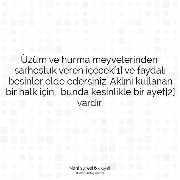 Ayetbul | Kuran Mealleri | Quran | Nahl suresi 67. ayet