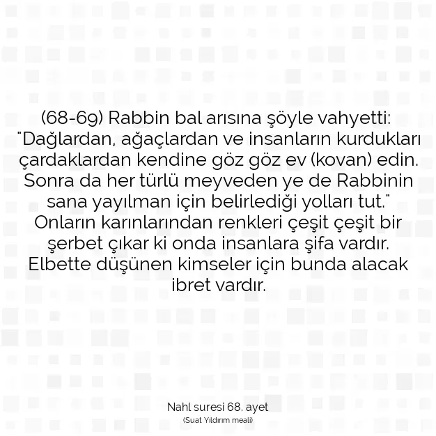 Ayetbul | Kuran Mealleri | Quran | Nahl suresi 68. ayet