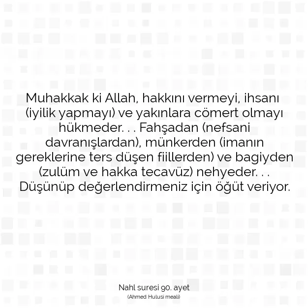 Ayetbul | Kuran Mealleri | Quran | Nahl suresi 90. ayet