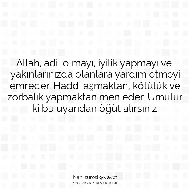 Ayetbul | Kuran Mealleri | Quran | Nahl suresi 90. ayet