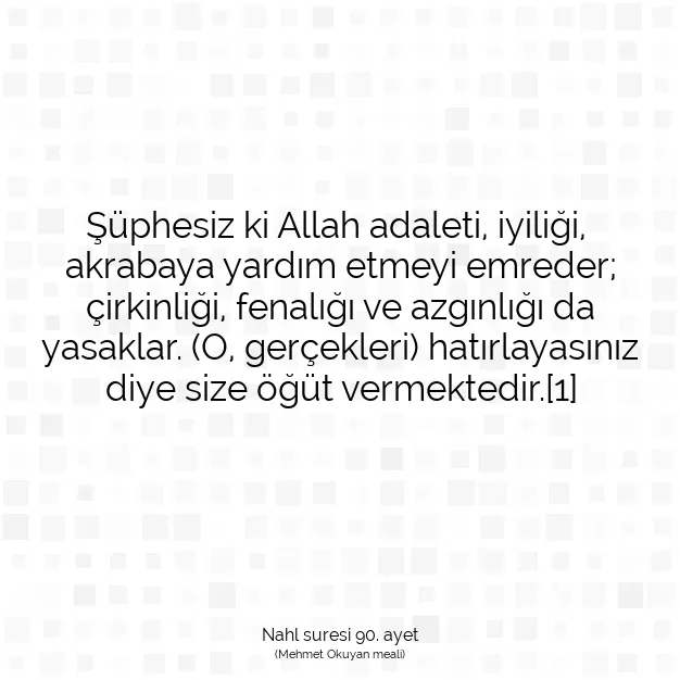 Ayetbul | Kuran Mealleri | Quran | Nahl suresi 90. ayet