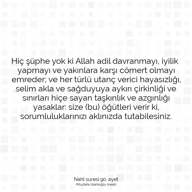 Ayetbul | Kuran Mealleri | Quran | Nahl suresi 90. ayet