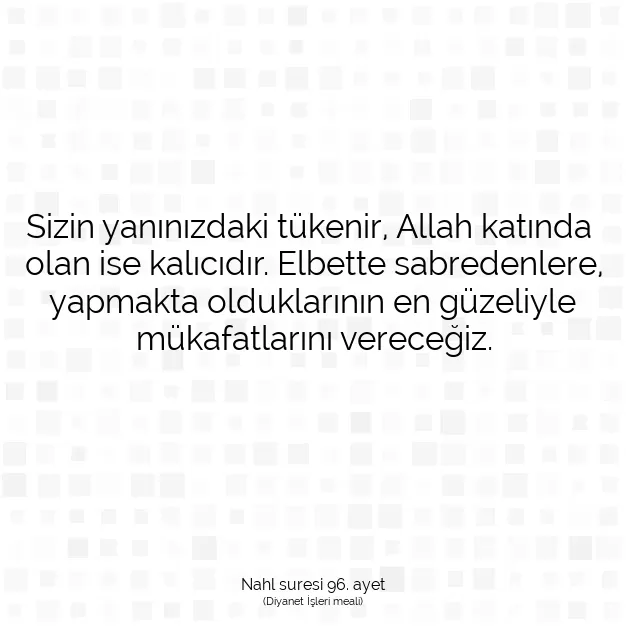 Ayetbul | Kuran Mealleri | Quran | Nahl suresi 96. ayet