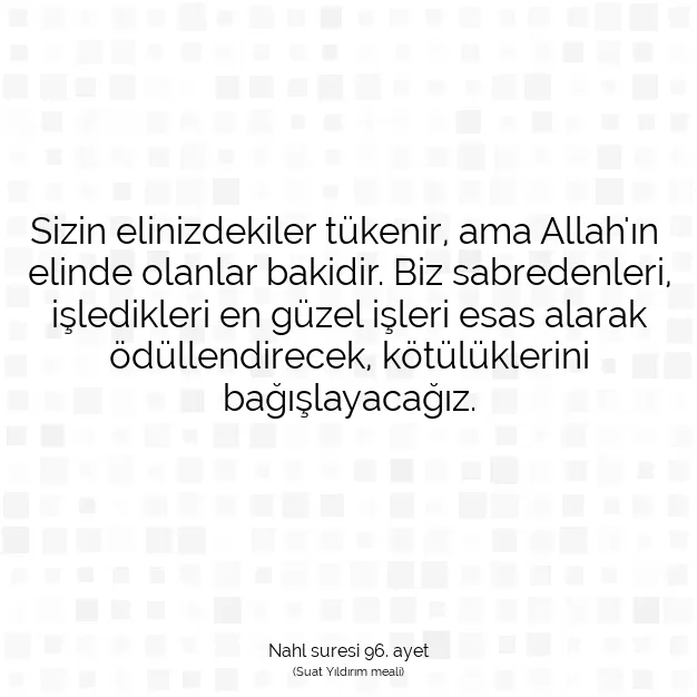 Ayetbul | Kuran Mealleri | Quran | Nahl suresi 96. ayet