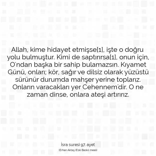 Ayetbul | Kuran Mealleri | Quran | İsra suresi 97. ayet