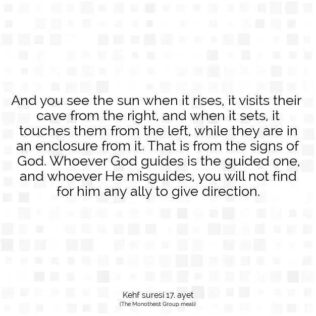 Ayetbul | Kuran Mealleri | Quran | Kehf suresi 17. ayet