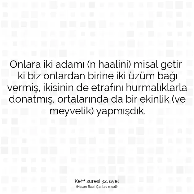 Ayetbul | Kuran Mealleri | Quran | Kehf suresi 32. ayet