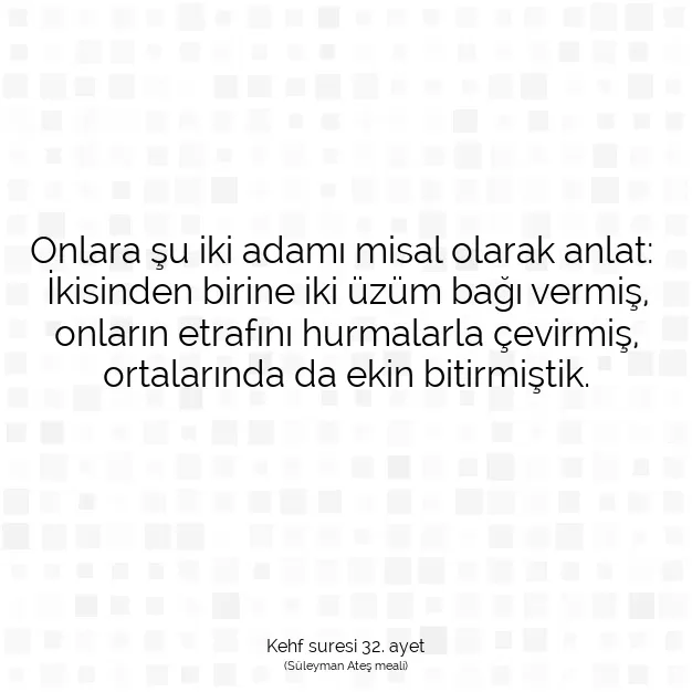 Ayetbul | Kuran Mealleri | Quran | Kehf suresi 32. ayet