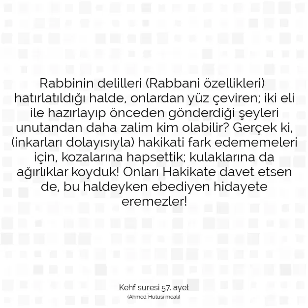 Ayetbul | Kuran Mealleri | Quran | Kehf suresi 57. ayet