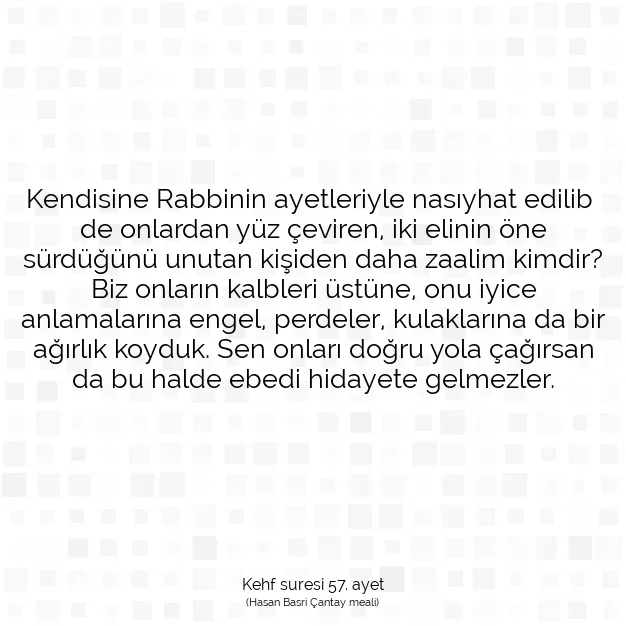 Ayetbul | Kuran Mealleri | Quran | Kehf suresi 57. ayet