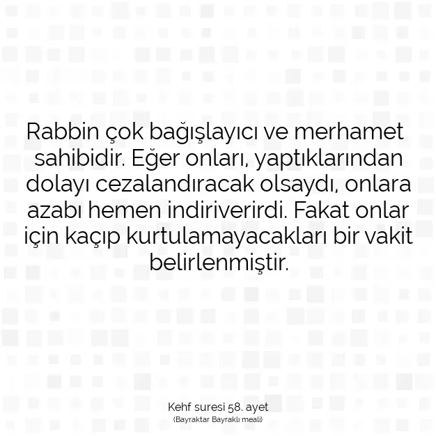 Ayetbul | Kuran Mealleri | Quran | Kehf suresi 58. ayet