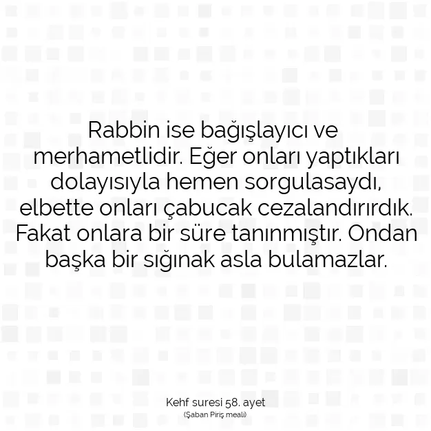 Ayetbul | Kuran Mealleri | Quran | Kehf suresi 58. ayet