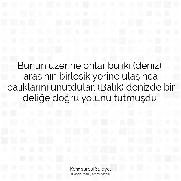 Ayetbul | Kuran Mealleri | Quran | Kehf suresi 61. ayet