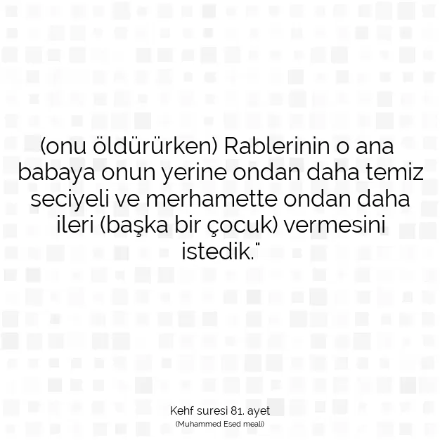 Ayetbul | Kuran Mealleri | Quran | Kehf suresi 81. ayet