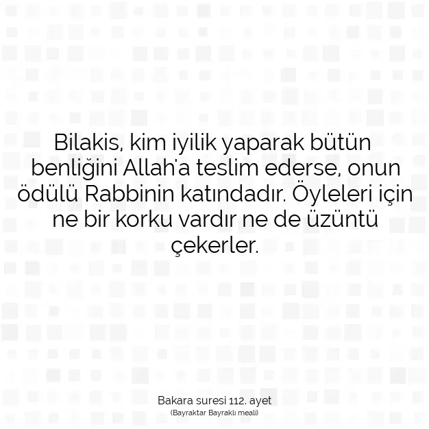 Ayetbul | Kuran Mealleri | Quran | Bakara suresi 112. ayet