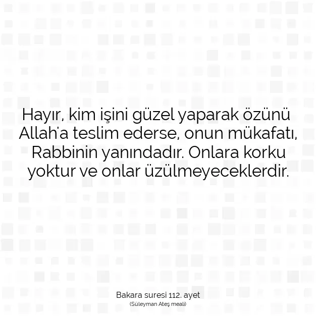 Ayetbul | Kuran Mealleri | Quran | Bakara suresi 112. ayet