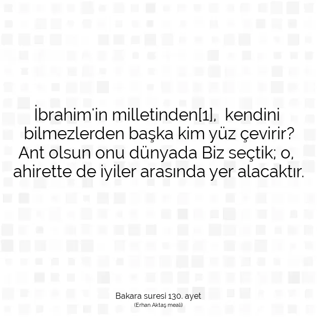 Ayetbul | Kuran Mealleri | Quran | Bakara suresi 130. ayet