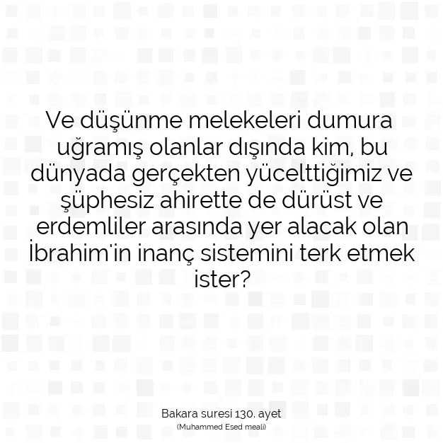 Ayetbul | Kuran Mealleri | Quran | Bakara suresi 130. ayet