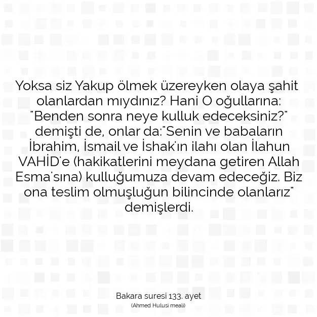 Ayetbul | Kuran Mealleri | Quran | Bakara suresi 133. ayet