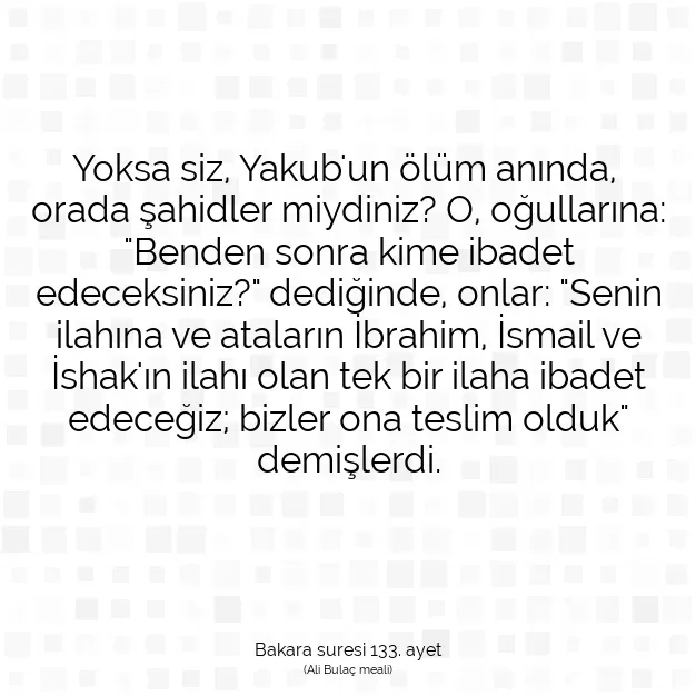 Ayetbul | Kuran Mealleri | Quran | Bakara suresi 133. ayet