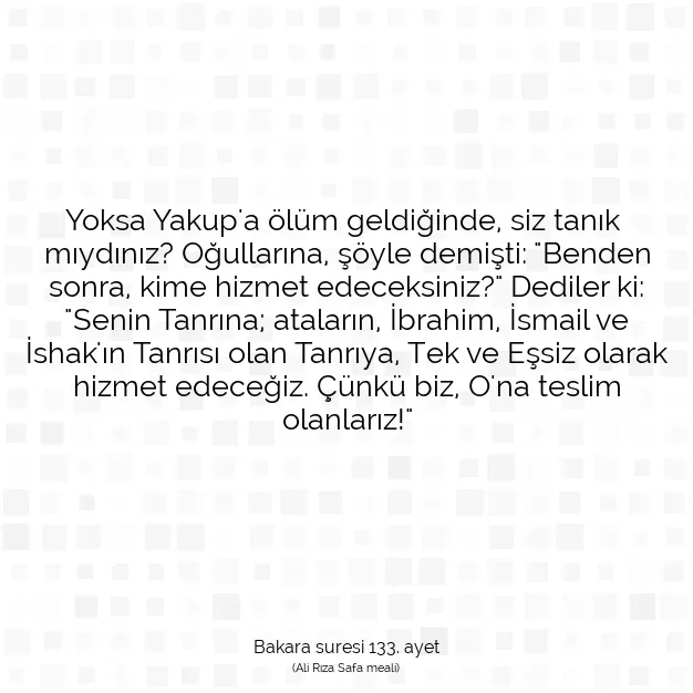 Ayetbul | Kuran Mealleri | Quran | Bakara suresi 133. ayet