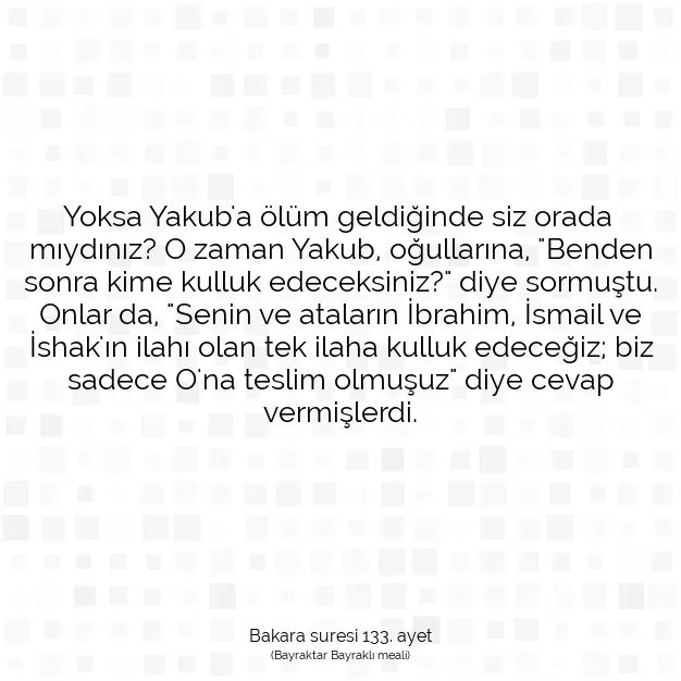 Ayetbul | Kuran Mealleri | Quran | Bakara suresi 133. ayet