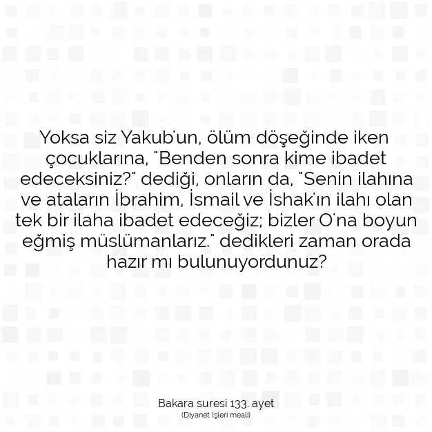 Ayetbul | Kuran Mealleri | Quran | Bakara suresi 133. ayet