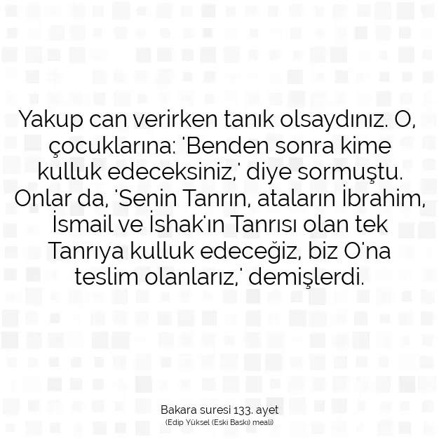 Ayetbul | Kuran Mealleri | Quran | Bakara suresi 133. ayet