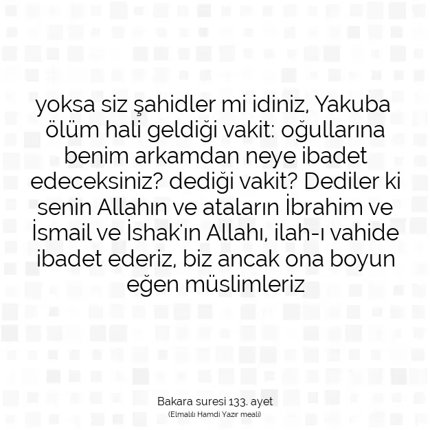 Ayetbul | Kuran Mealleri | Quran | Bakara suresi 133. ayet